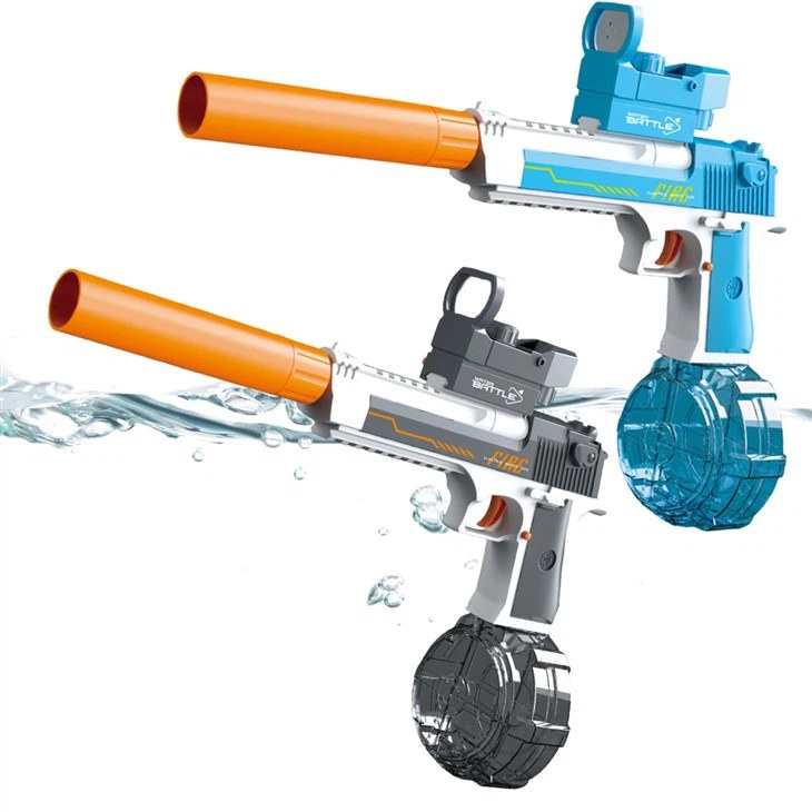 Bulk 425ml Pistol Automatic Electric Water Blaster Transparent/solid color - MOQ 5CTNS