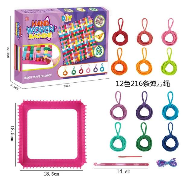 DIY Elastic Cord Braiding Toy Creative Coaster & Bag Making