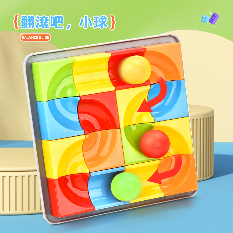 2-in-1 Marble Run & Writing Board Toy Set view 2